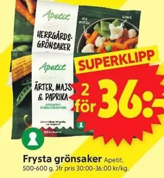 Frysta grönsaker