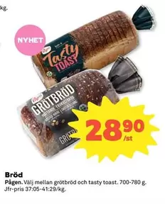 Pågen - Grötbröd och Tasty Toast