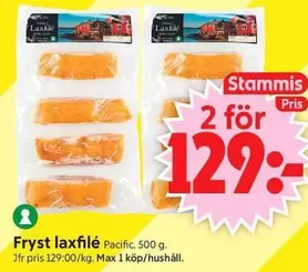 Fryst laxfilé Pacific