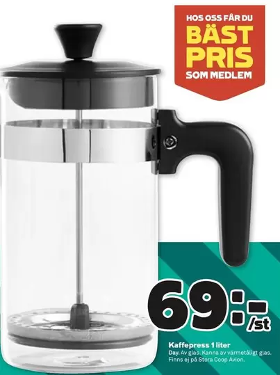 Coop - Kaffepress 1 liter