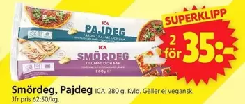 Smördeg, Pajdeg