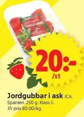 Jordgubbar i ask