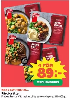 Findus - Färdigrätter