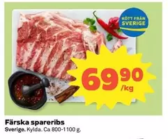 Färska spareribs