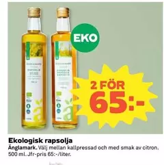 Änglamark - Ekologisk rapsolja