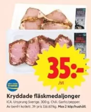 Kryddade fläskmedaljonger
