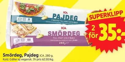 Smördeg, Pajdeg