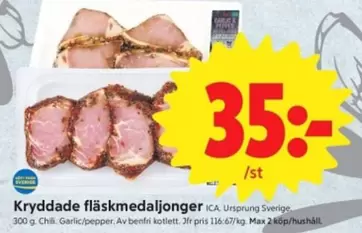 Kryddade fläskmedaljonger