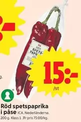 Röd spetspaprika