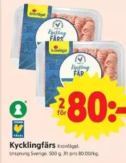 Kronfågel - Kycklingfärs