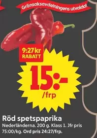Röd spetspaprika