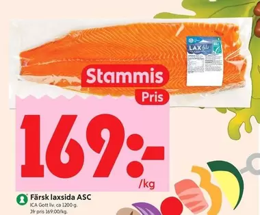 Färsk laxasida