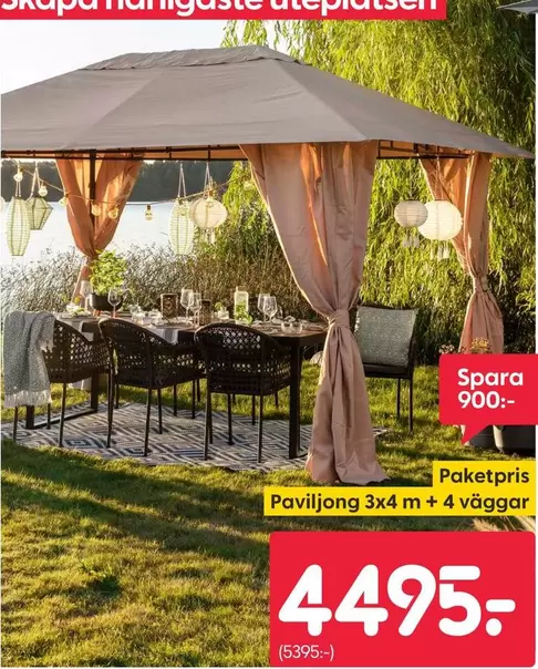 Paviljong 3x4 m