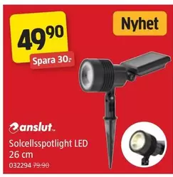 Solcell spotlight LED 26 cm