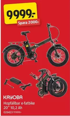 Hopfallbar e-fatbike 20" 10,2 Ah