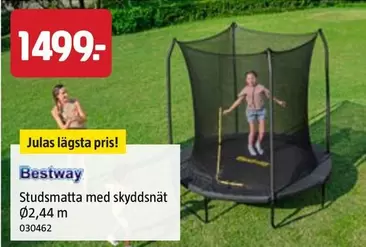 Studsmatta med skyddsnät Ø2,44 m 030462