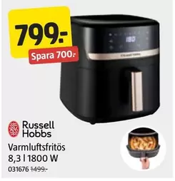 Varmluftsfritös 8,3 l | 1800 W