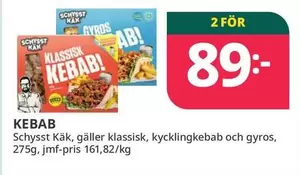 Kebab, Kycklingkebab och Gyros