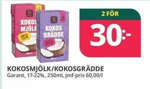 Garant - KOKOSMJÖLK/KOKOSGRÄDDE