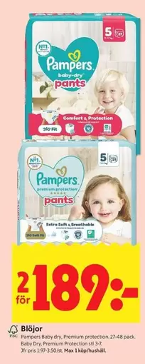 Pampers - Baby-dry, Premium protection 27-48 pack