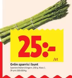 Grön sparris i bunt