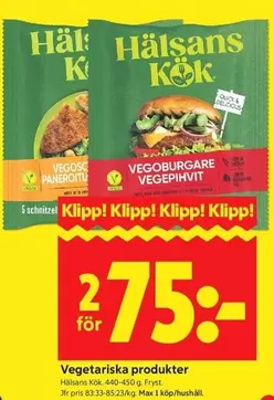 Hälsans Kök - Vegoburgare Vegepihvit