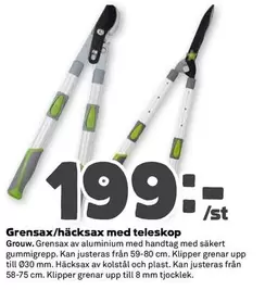 Grenssax/häcksax med teleskop
