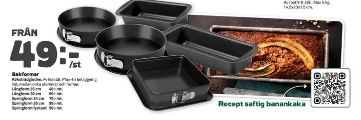 Bakformar (baking pans)