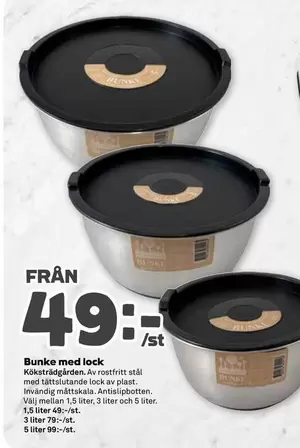 Bunke med lock