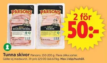 Pärsons - Tunna skivor
