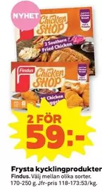 Findus - Frysta kycklingprodukter