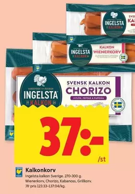 Ingelsta kalkon - Kalkonkorv