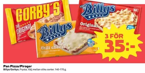 Billys - Pan Pizza/Piroger