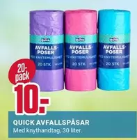 QUICK AVFALLSPÅSAR