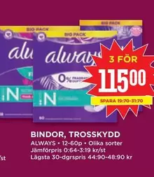 Always - Bindor, Trosskydd