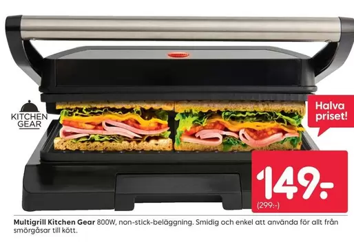 Multigrill Kitchen Gear 800W