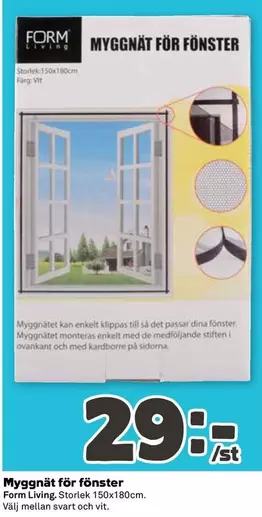 Myggnät för fönster