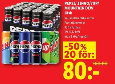 Pepsi - PEPSI/ ZINGO/ 7UP/ MOUNTAIN DEW