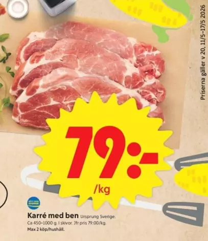 Karré med ben