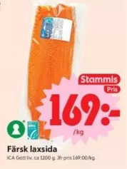 Färsk laxsida