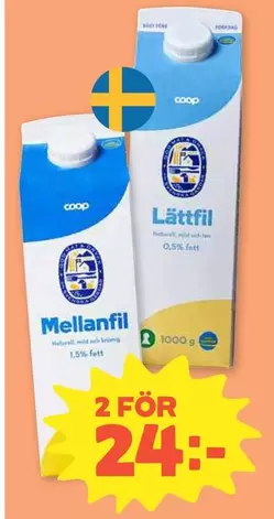 Arla - Mellanfil & Lättfil