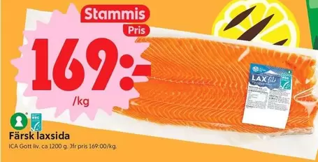 Färsk laxsida