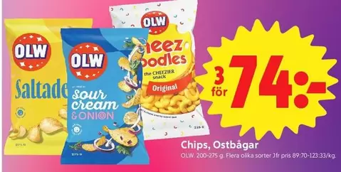 OLW - Chips, Ostbågar
