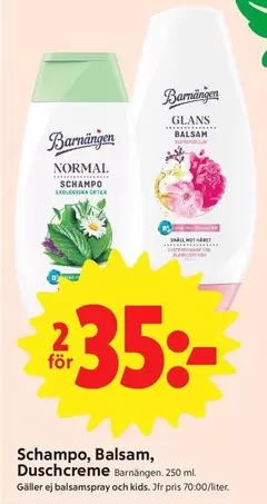 Barnängen - Schampo, Balsam, Duschcreme