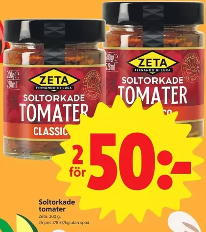 Zeta - Soltorkade tomater