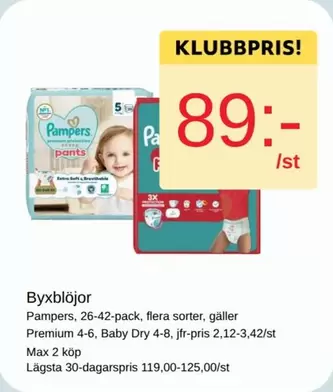 Pampers - Byxblöjor