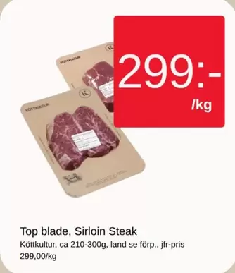 Top blade, Sirloin Steak