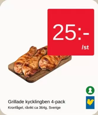 Kronfågel - Grillade kycklingben