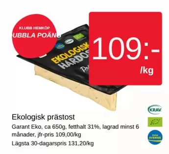 EKO - Ekologisk prästost