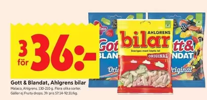 Malaco - Gott & Blandat, Ahlgrens bilar
